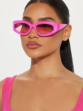 Hot Pink Cat-Eye Sunglasses